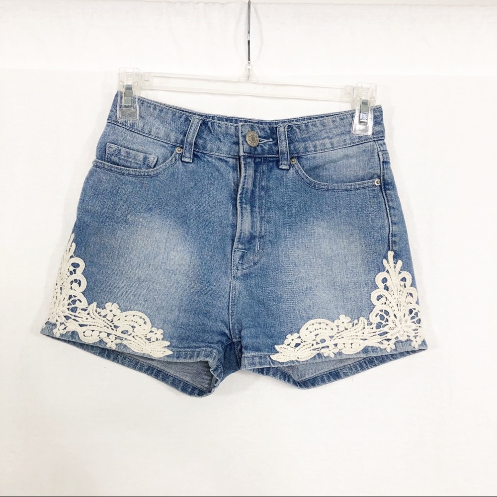 BDG High Rise Erin Shortie Denim Jean Shorts, Size 24, Blue
